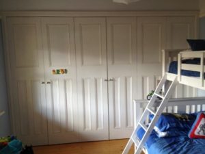 Some bedroom cupboard doors at same house. Note bathroom door proportions in previous photo.