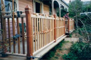 Durable balustrade - all joints mortice and tenon.