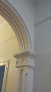 The reproduced pilaster and wet run arch