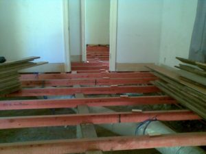 Replacement of subfloor with termite resistant timbers.