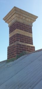 Deterioration clock reset to zero. Stainless mesh installed in brick courses to help longevity.