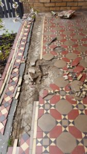 Victorian terrace verandahs were often used as rubbish dumps by their builders. Subsidence is common.