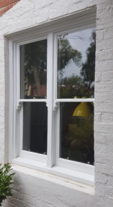 Now installed. Client well satisfied with the changes. Sashes are double glazed and incorporate perimeter brush seals.